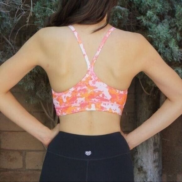 Old Navy Orange & White Light Support Sports Bra Size XS - Picture 2 of 9